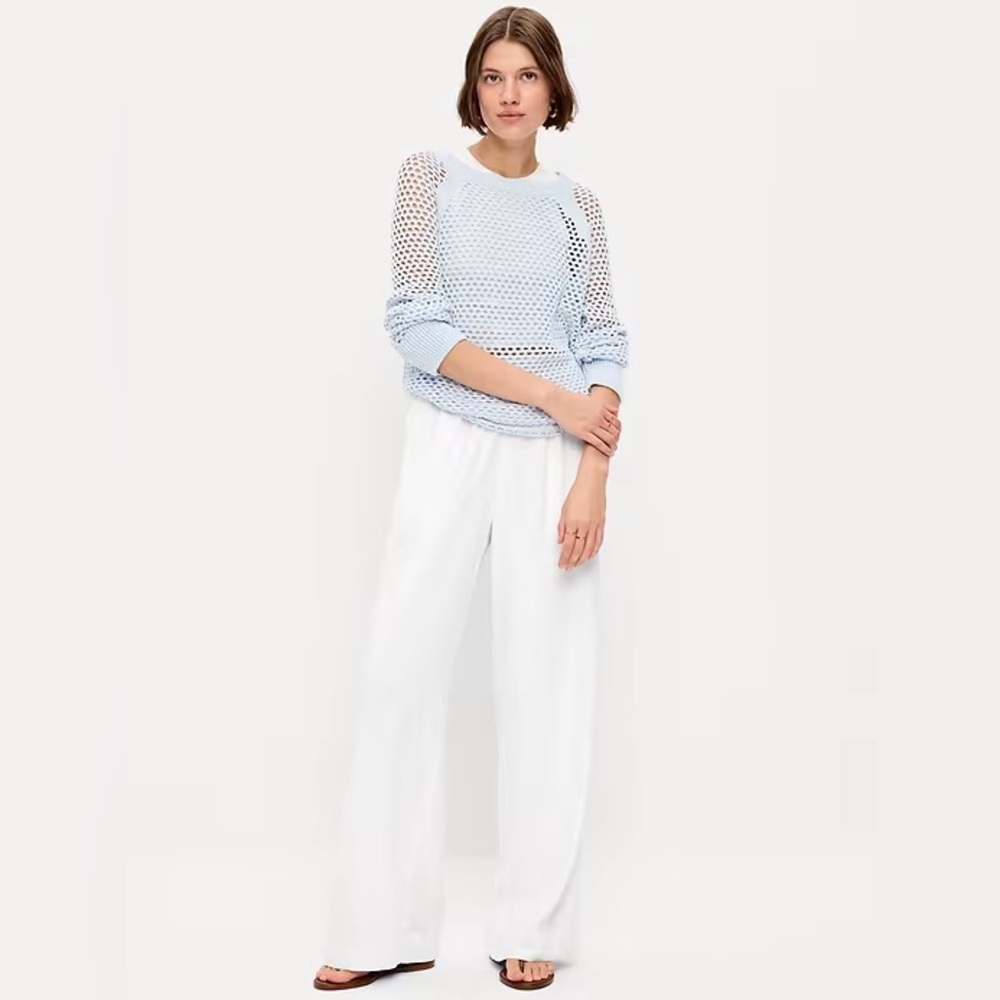New! Old Navy high waisted linen blend wide leg pants